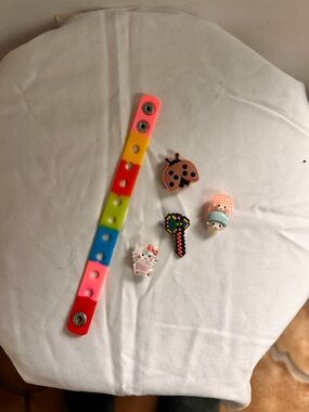 Colorful Snap Bracelet with Cute Character Charms